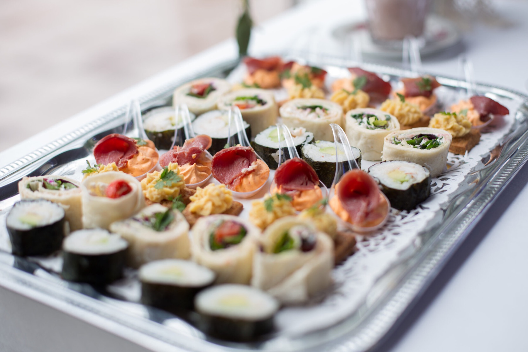 Plateau de pièces cocktail préparé par Lulopie à Rennes